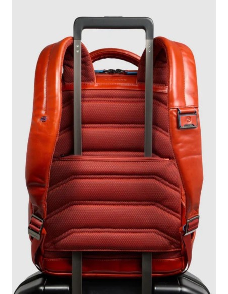 Piquadro Zaino Porta PC 14" in Pelle Blue Square