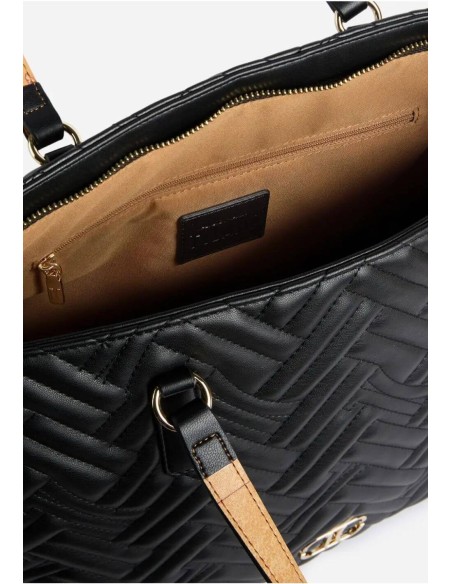 1C Matelassé Borsa Shopping Nera Trapuntata – Alviero Martini