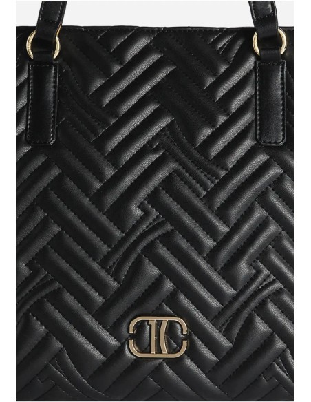 1C Matelassé Borsa Shopping Nera Trapuntata – Alviero Martini