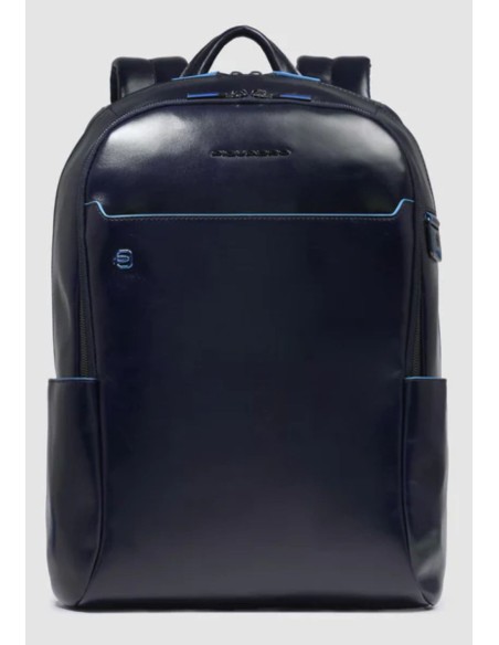 Piquadro Zaino Porta PC 15,6" Blue Square In Pelle