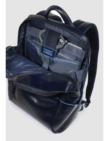 Piquadro Zaino Porta PC 15,6" Blue Square In Pelle