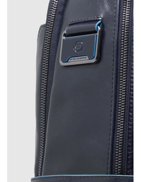 Piquadro Zaino Porta PC 15,6" Blue Square In Pelle