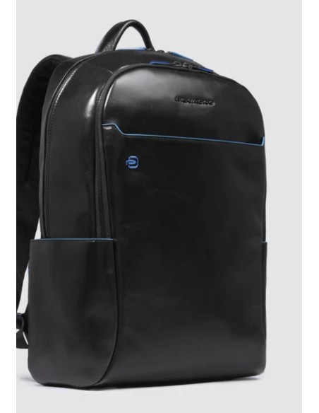 Piquadro Zaino Porta PC 15,6" Blue Square In Pelle