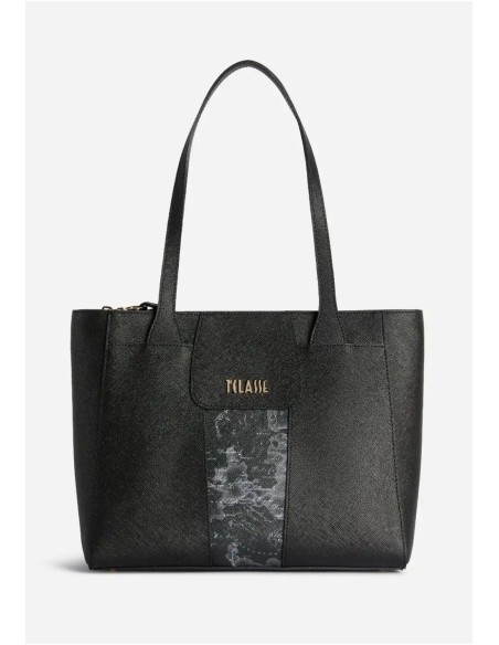 Windy City shopping bag media Geo Night – Borsa elegante nera