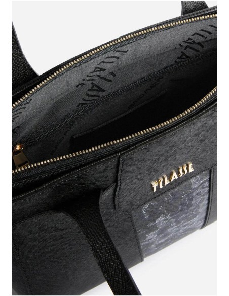 Windy City shopping bag media Geo Night – Borsa elegante nera