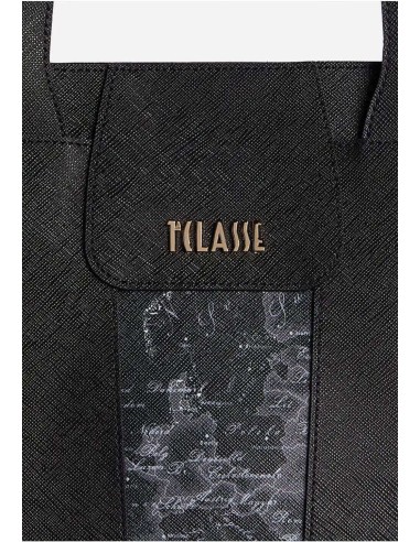 Windy City shopping bag media Geo Night – Borsa elegante nera