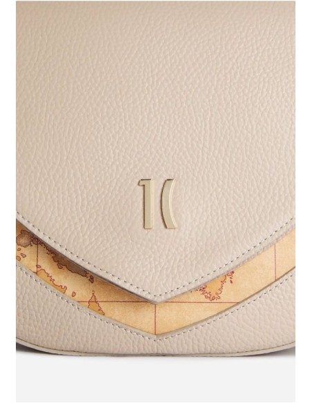 Castle Leather Tracolla – Borsa in pelle con inserto Geo Classic