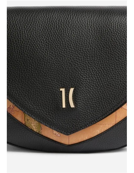 Castle Leather Tracolla – Borsa in pelle con inserto Geo Classic