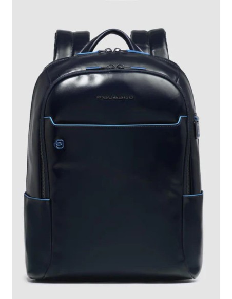 Zaino piccolo porta PC 14" in pelle – Piquadro Blue Square