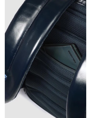 Zaino piccolo porta PC 14" in pelle – Piquadro Blue Square