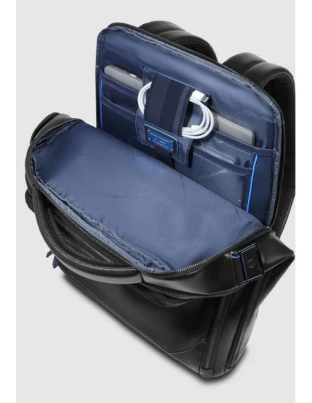 Piquadro Blue Square zaino fast-check porta PC 15,6" in pelle