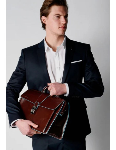 Piquadro Blue Square borsa da dottore in pelle