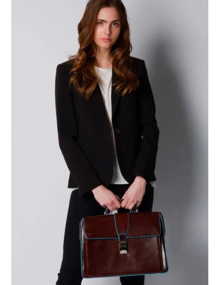 Piquadro Blue Square borsa da dottore in pelle