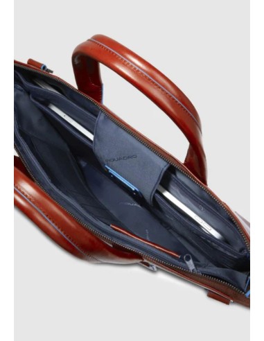 Piquadro Blue Square Borsa porta PC 15,6" espandibile in pelle
