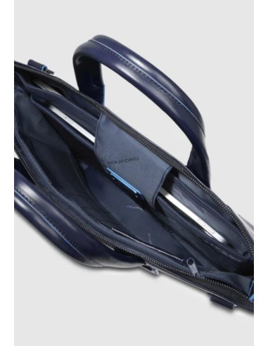 Piquadro Blue Square Borsa porta PC 15,6" espandibile in pelle