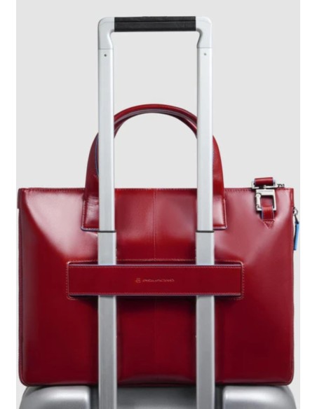 Piquadro Blue Square Borsa porta PC 14" espandibile in pelle