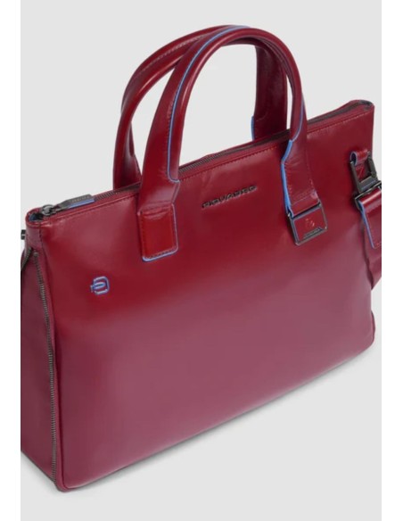 Piquadro Blue Square Borsa porta PC 14" espandibile in pelle