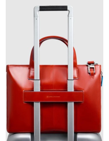 Piquadro Blue Square Borsa porta PC 14" espandibile in pelle
