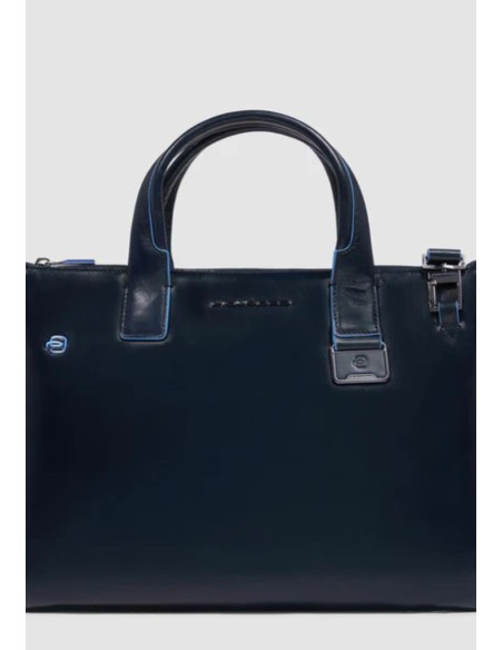 Piquadro Blue Square Borsa porta PC 14" espandibile in pelle