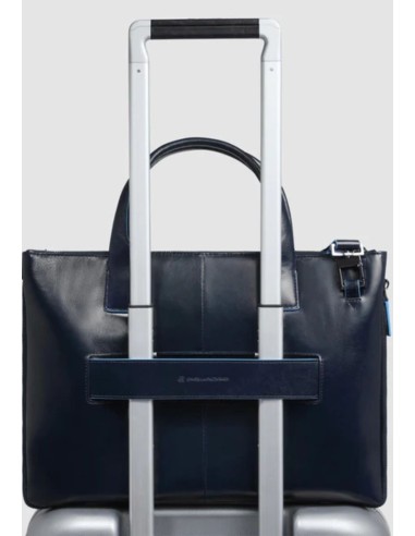 Piquadro Blue Square Borsa porta PC 14" espandibile in pelle