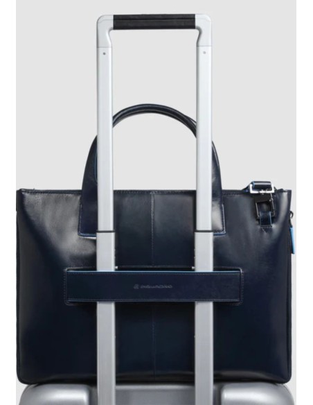 Piquadro Blue Square Borsa porta PC 14" espandibile in pelle