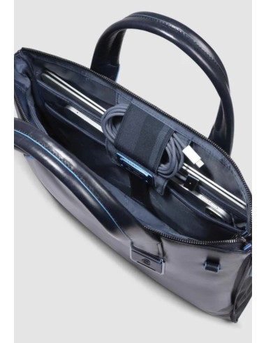 Piquadro Blue Square Borsa porta PC 14" espandibile in pelle