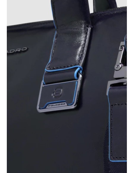 Piquadro Blue Square Borsa porta PC 14" espandibile in pelle