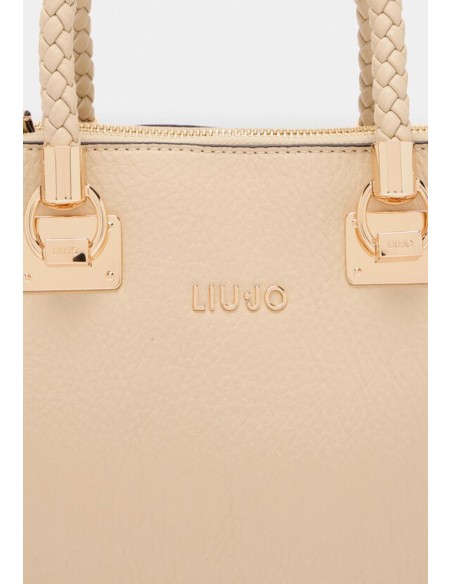 Liu Jo Borsa a mano effetto bottalato con manici intrecciati