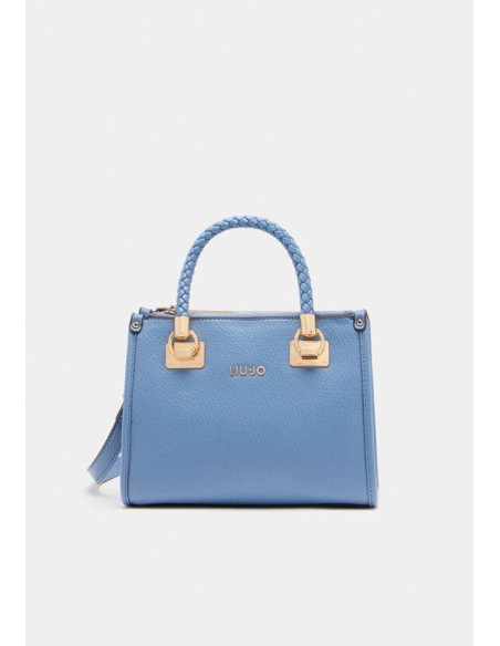 Liu Jo Borsa a mano effetto bottalato con manici intrecciati