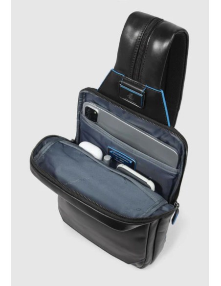 Piquadro monospalla uomo Blue Square in pelle con RFID