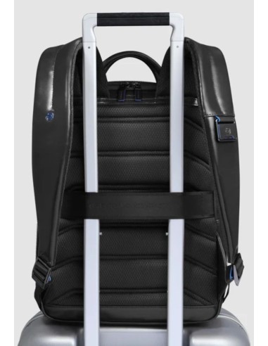 Piquadro Blue Square Zaino porta PC 14" espandibile in pelle