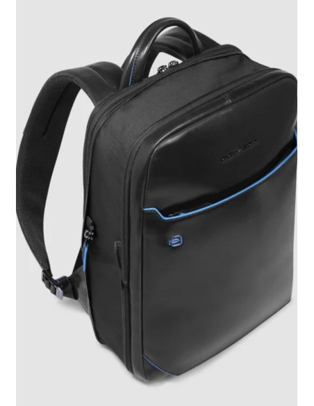 Piquadro Blue Square Zaino porta PC 14" espandibile in pelle