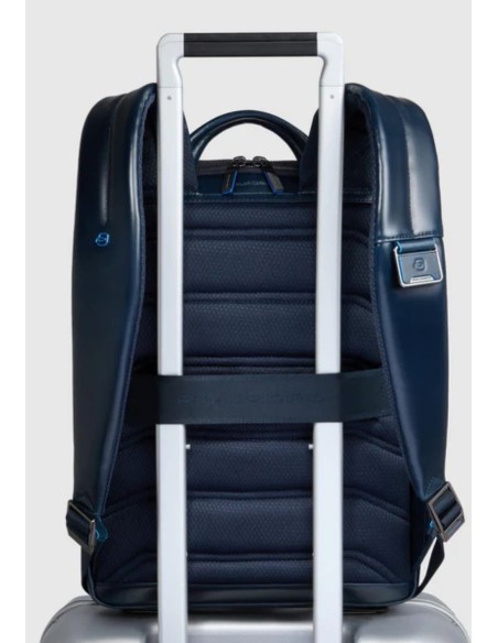 Piquadro Blue Square Zaino porta PC 14" espandibile in pelle