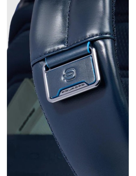Piquadro Blue Square Zaino porta PC 14" espandibile in pelle