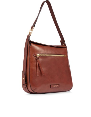 The Bridge Ingrid borsa a spalla e a tracolla in pelle con zip frontale