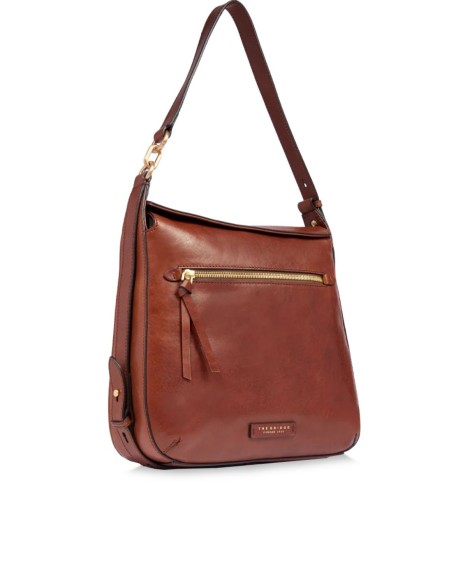 The Bridge Ingrid borsa a spalla e a tracolla in pelle con zip frontale
