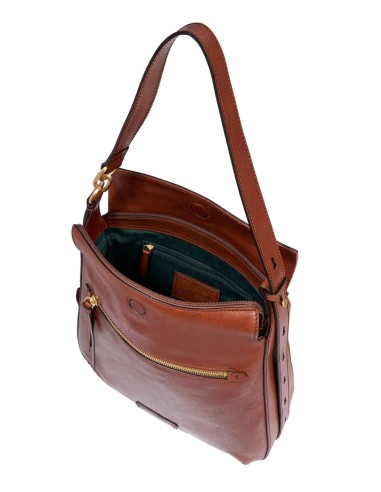 The Bridge Ingrid borsa a spalla e a tracolla in pelle con zip frontale