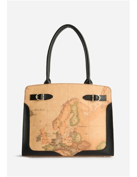 Valley Geo borsa shopping nera Alviero Martini 1ª Classe