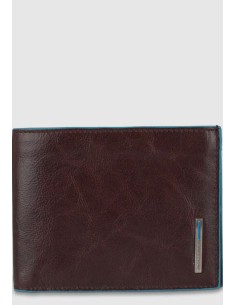 Piquadro Blue Square portafoglio uomo in pelle con portamonete RFID