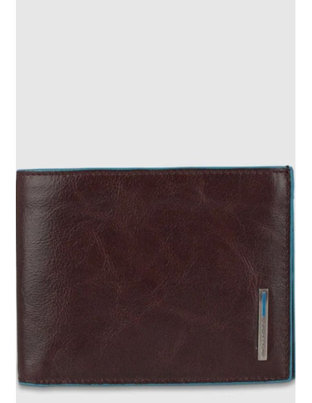 Piquadro Blue Square portafoglio uomo in pelle con portamonete RFID