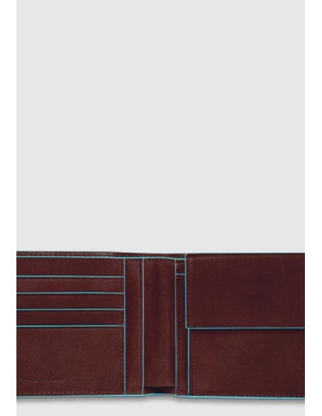 Piquadro Blue Square portafoglio uomo in pelle con portamonete RFID