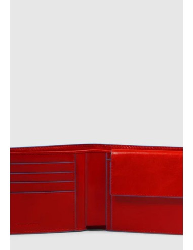 Piquadro Blue Square portafoglio uomo in pelle con portamonete RFID