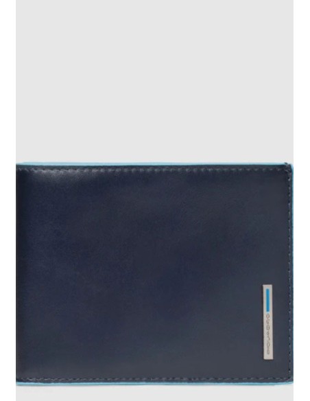 Piquadro Blue Square portafoglio uomo in pelle con portamonete RFID