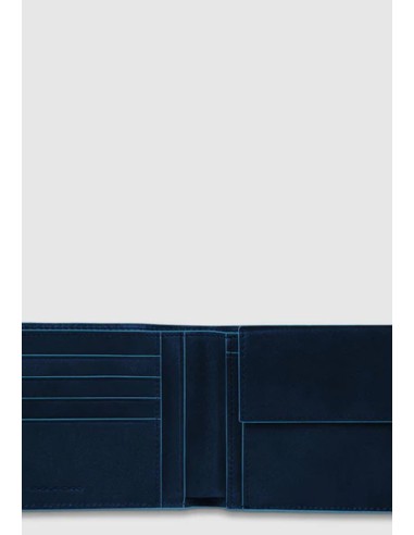 Piquadro Blue Square portafoglio uomo in pelle con portamonete RFID