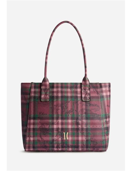 Alviero Martini 1ª Classe borsa shopping Tartan Dream Rosso Acero