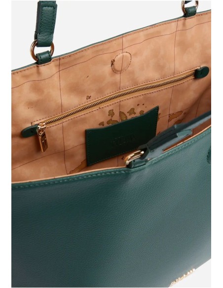 Alviero Martini 1ª Classe borsa shopping Soft Twist Verde Bottiglia