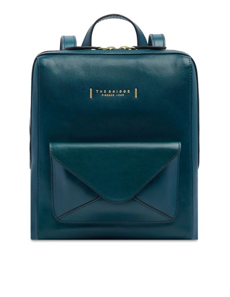 Zaino donna The Bridge in pelle con tasca frontale