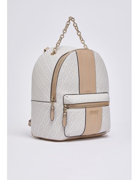 Zaino donna macro bottalato con dettaglio chain