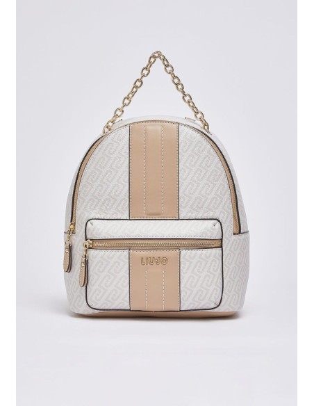 Zaino donna macro bottalato con dettaglio chain