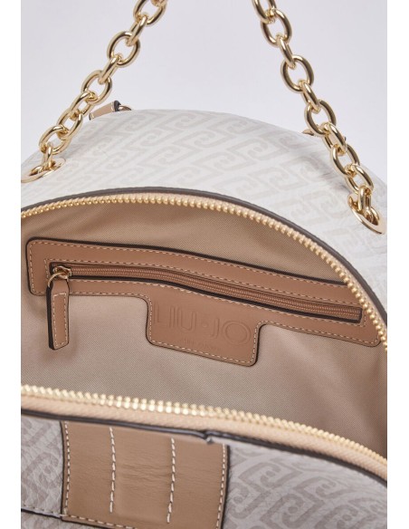 Zaino donna macro bottalato con dettaglio chain